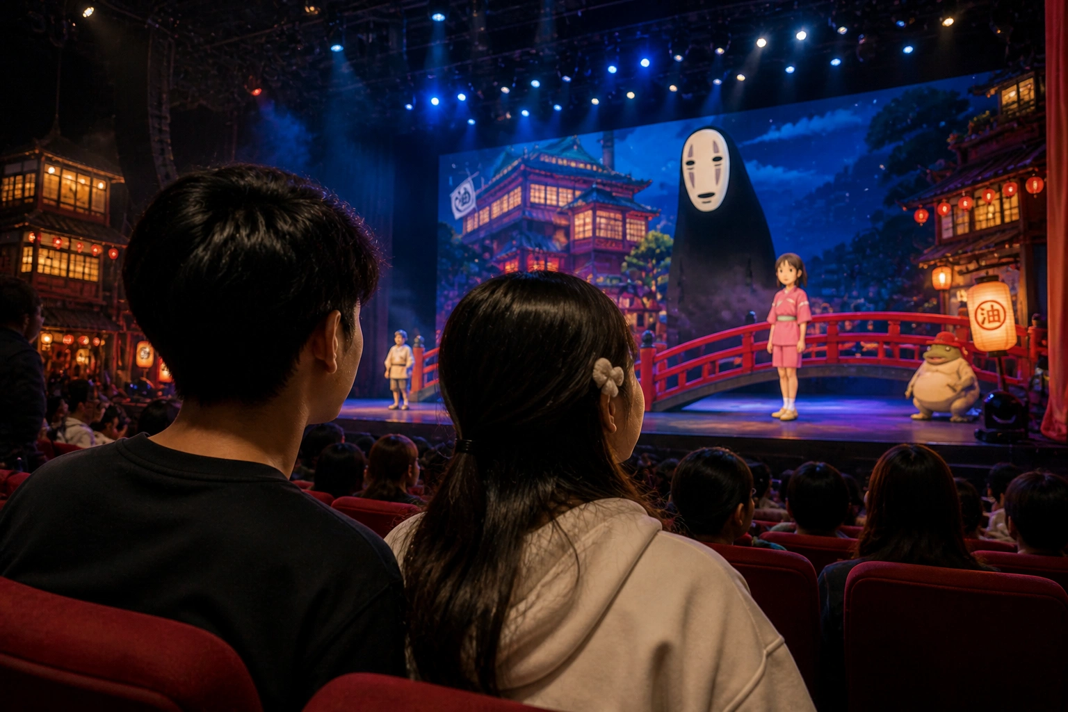 pemeran di film anime spirited away live on stage